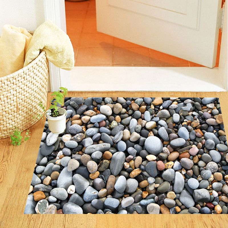 Simulation Cobblestone Floor Stickers Waterproof Wall Stickers for Bathroom Living Room Home Decoration Wall Decals