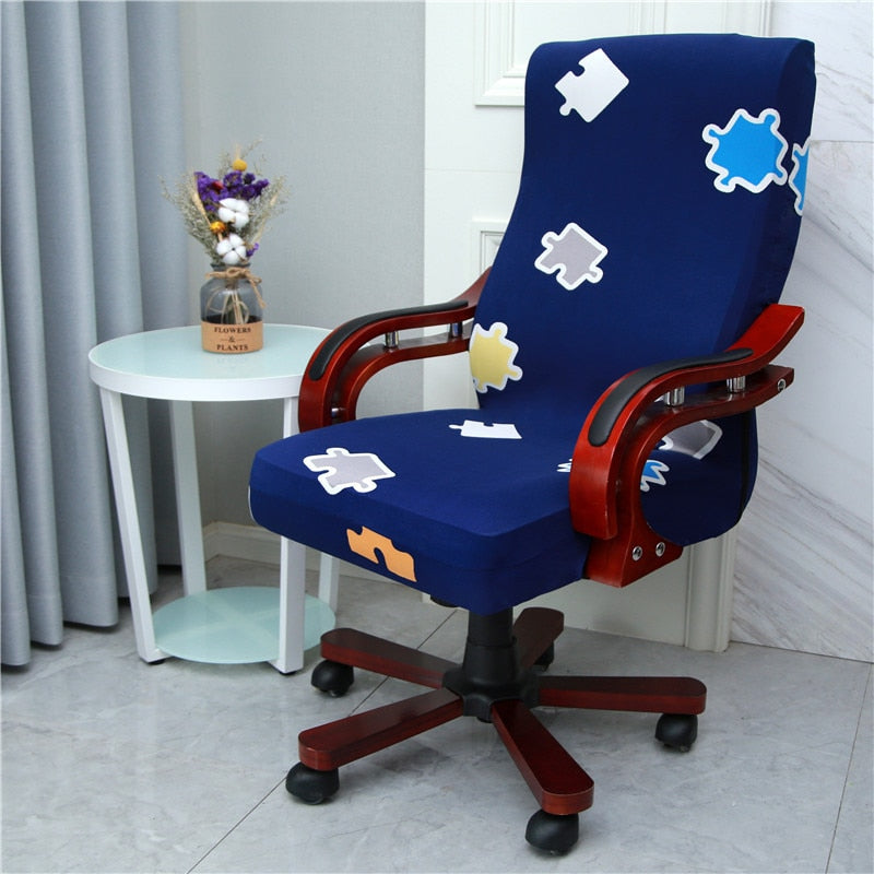 Modern Spandex Computer Chair Cover 100% Polyester Elastic Fabric Office Chair Cover Easy Washable Removeable Chair Cover