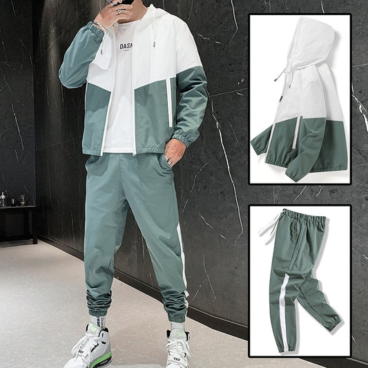 YAPU 2021 NEW 2 Pieces Sets Tracksuit Men Hooded Sweatshirt+pants Pullover Hoodie Sportwear Suit Male Camouflage Joggers