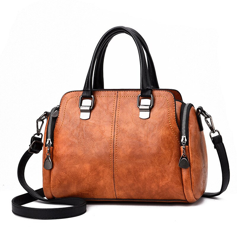 CILMI HARVILL CHHC 2022 women's classic handbag retro design fashion trend leather material high-quality metal zipper