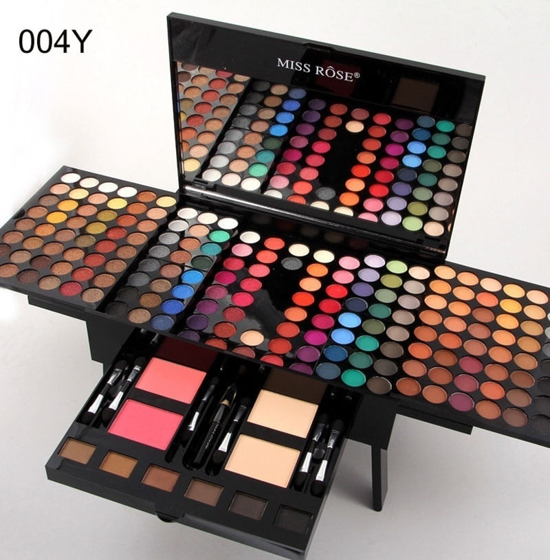 180 Colors Professional Eye Shadow Palette Case Makeup Set with Brush Mirror Shrink EyeShadow Cosmetic Makeup Case