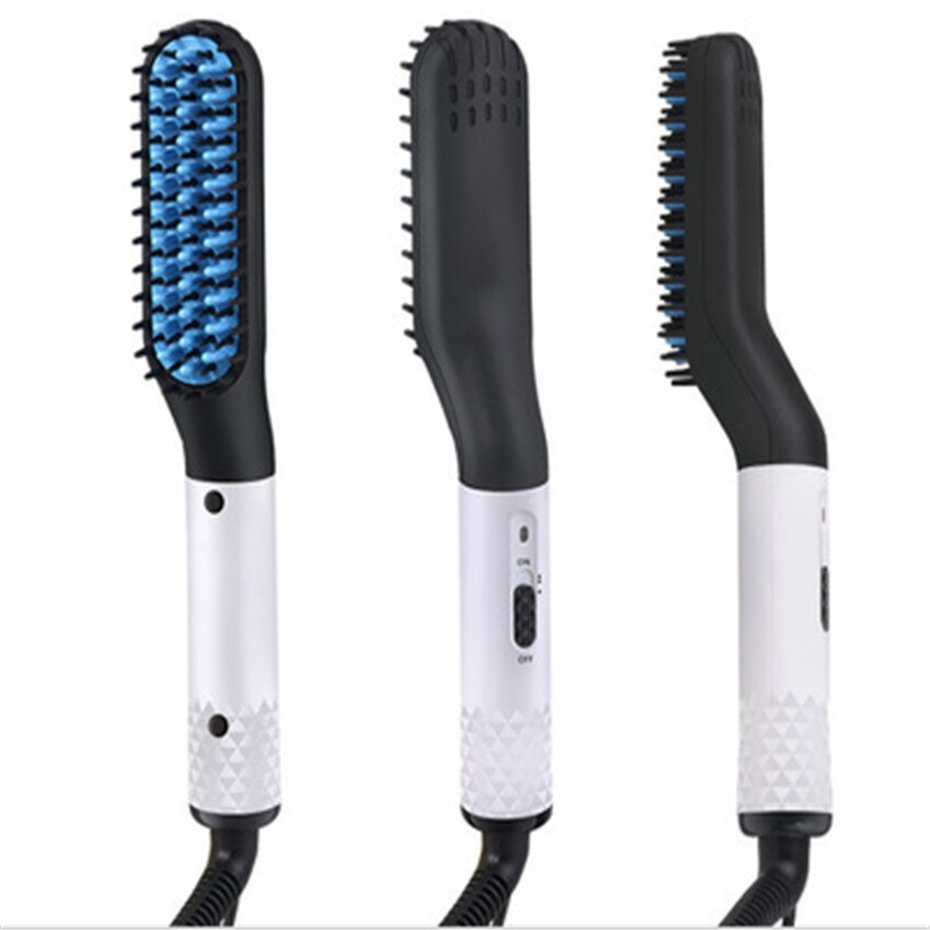 Updated Beard Straightener Man's Hair Flat Iron Fast Heated Straightening Comb Beard and Hair Show Cap Hair Styler For Male