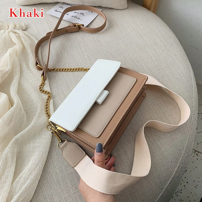 Crossbody Chain Bag and Handbags With Metal Chain fashion Small package shoulder bag Fashion Women PU Leather Messenger Bags