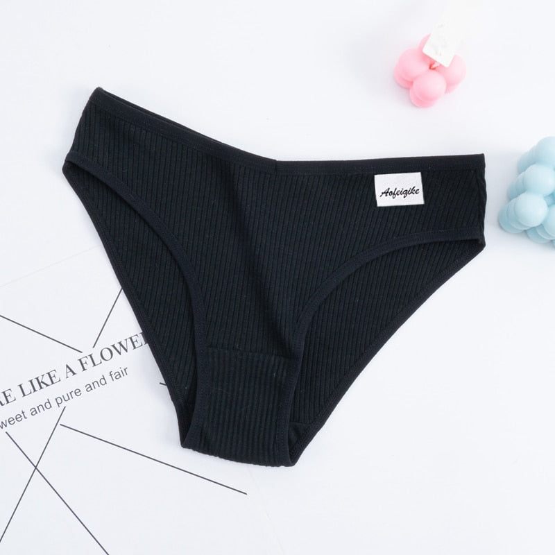 Cotton Panties Female Underpants Sexy Panties For Women Briefs Underwear Comfortable Ladies Pantys Lingerie 6 Solid Color