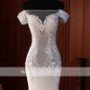 Lceland Poppy Beaded Mermaid Wedding Dresses 2021 Vestido de noiva Illusion Floor Length Off the Shoulder Bridal Gowns
