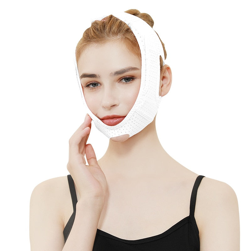 Breathable V Face Cheek Lift Up Band Face Thin Mask Reduce Double Chin V-Line Shaping Bandage Anti Wrinkle Face Bandage