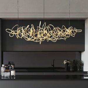 Post-modern light luxury LED restaurant chandelier decoration Nordic front desk lamps simple iron art bar tree chandelier