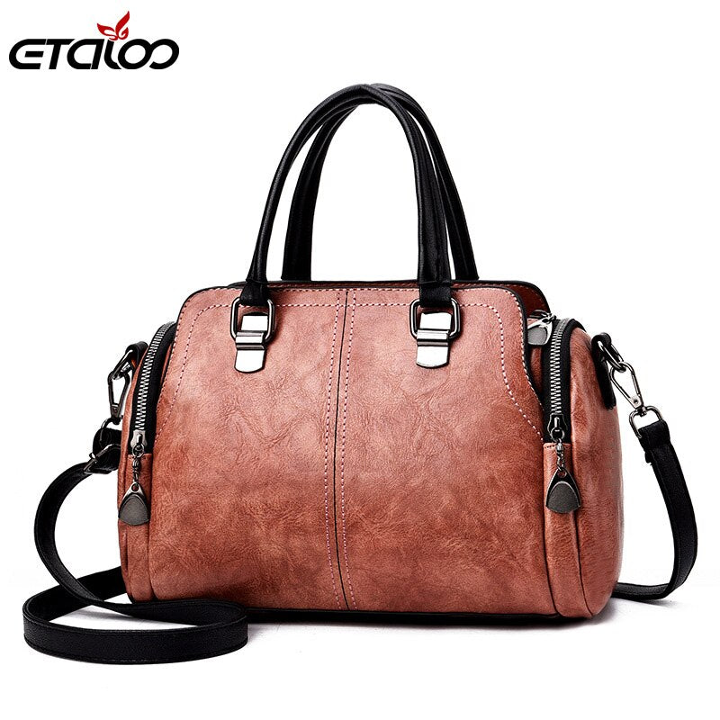 CILMI HARVILL CHHC 2022 women's classic handbag retro design fashion trend leather material high-quality metal zipper