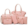 6pcs/set Women's Bags PU Leather Large Capacity Tote Shoulder Bags Messenger Bag For Ladies Wallet Clutch Handbag Son-mother Bag