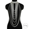 Women Pearl Shawl Necklaces Body Chain Sexy Beaded Collar Shoulder Pearl Bra Top Sweater Chain Wedding Dress Body Jewelry