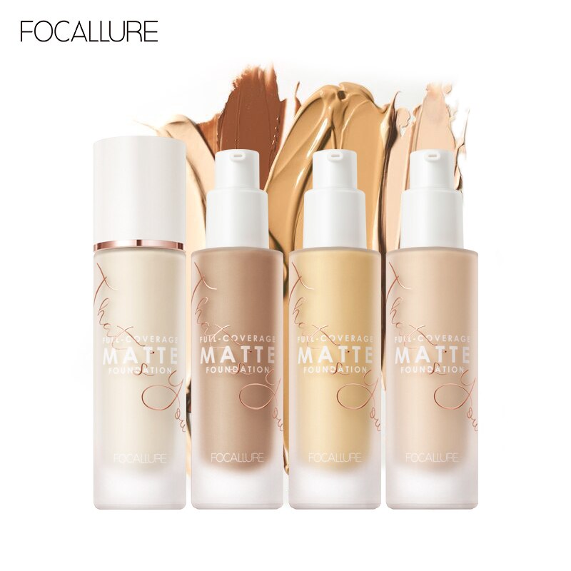 FOCALLURE Covermax Makeup Liquid Foundation Oil Control Full Coverage Makeup Base 20 Colors Face Concealer Foundation