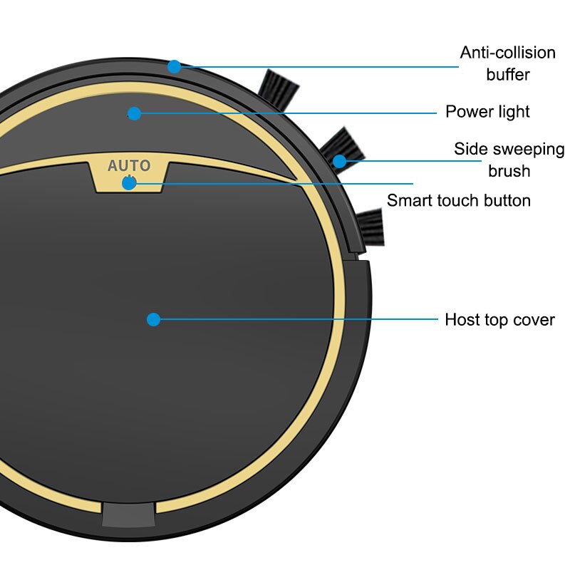 2800Pa Robot Vacuum Cleaner Wet and Dry Vacuum Cleaner Mop with Water Tank Remote Control Timing Smart Carpet Cleaner Machine