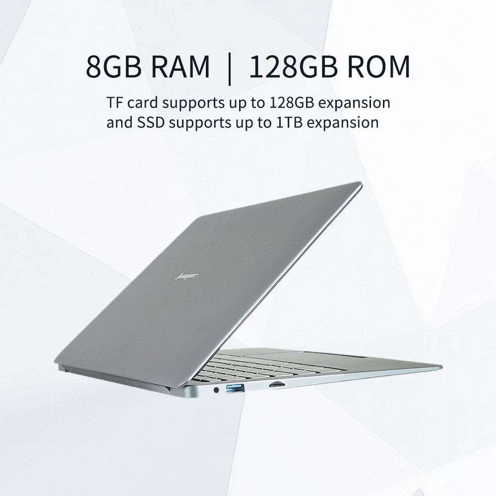 Jumper EZbook X3 Intel Celeron Quad Core 8GB 128GB Notebook Win 10 Laptop 13.3 Inch 1920*1080 IPS Screen 2.4G/5G WiFi Computer