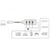 2021 White Usb 2.0 Hi-speed 4-port Splitter Hub Adapter For Pc Computer Multi-function Phone Usb Hub Laptop Accessories