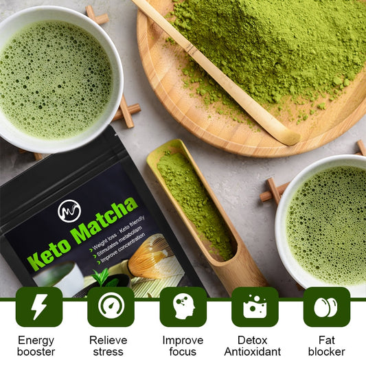 Minch Keto Matcha Powder Organic Matcha Green-Tea Powder 100% Organic Slimming Products For Dessert Pastry Ice Cream Baking