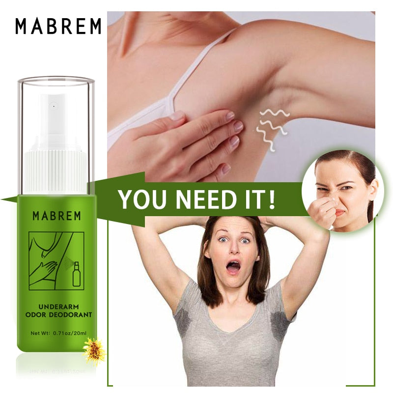 MABREM Body Odor Sweat Deodor Perfume Spray For Man and Woman Removes Armpit Odor and Sweaty Lasting Aroma Skin Care Spray 20ml