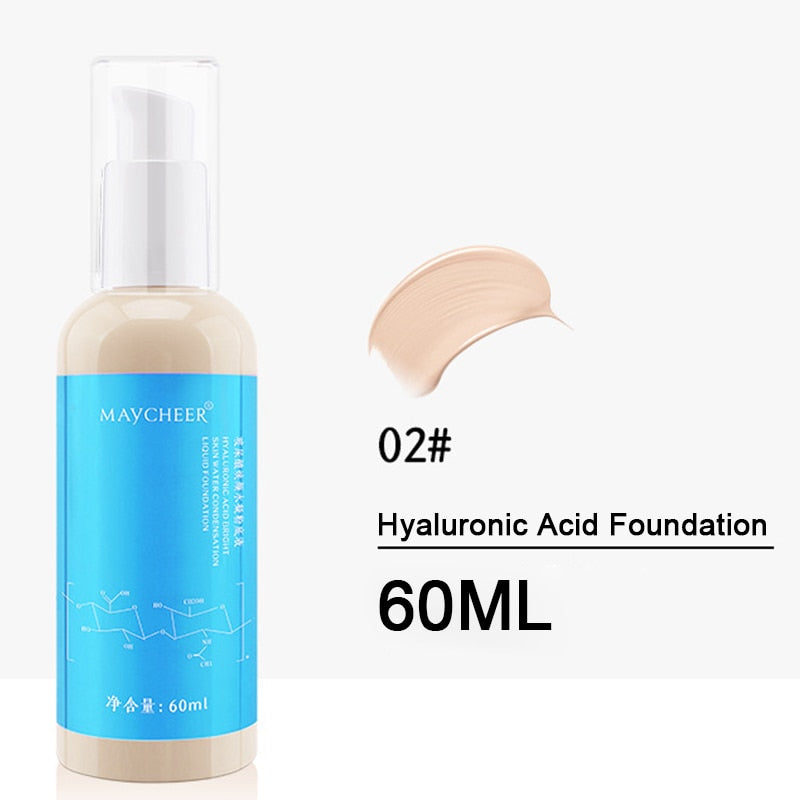 New 60ML Hyaluronic acid bb cream skin care liquid foundation for Whitening Brightening Hydrating Concealer Dry Skin foundation