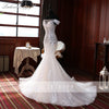 Lceland Poppy Beaded Mermaid Wedding Dresses 2021 Vestido de noiva Illusion Floor Length Off the Shoulder Bridal Gowns