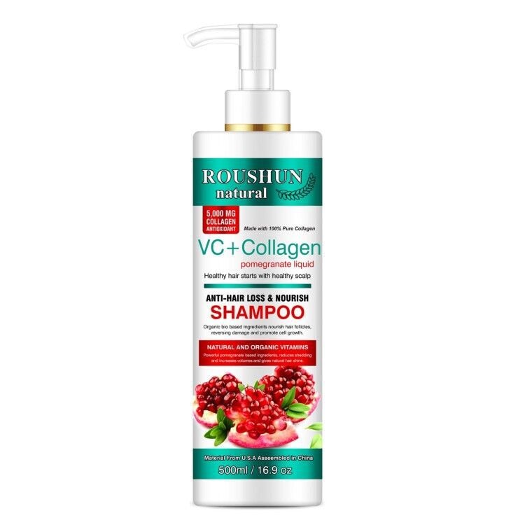 500ml Pomegranate shampoo Supple smooth moisturizing pomegranate boutique shampoo hair care products