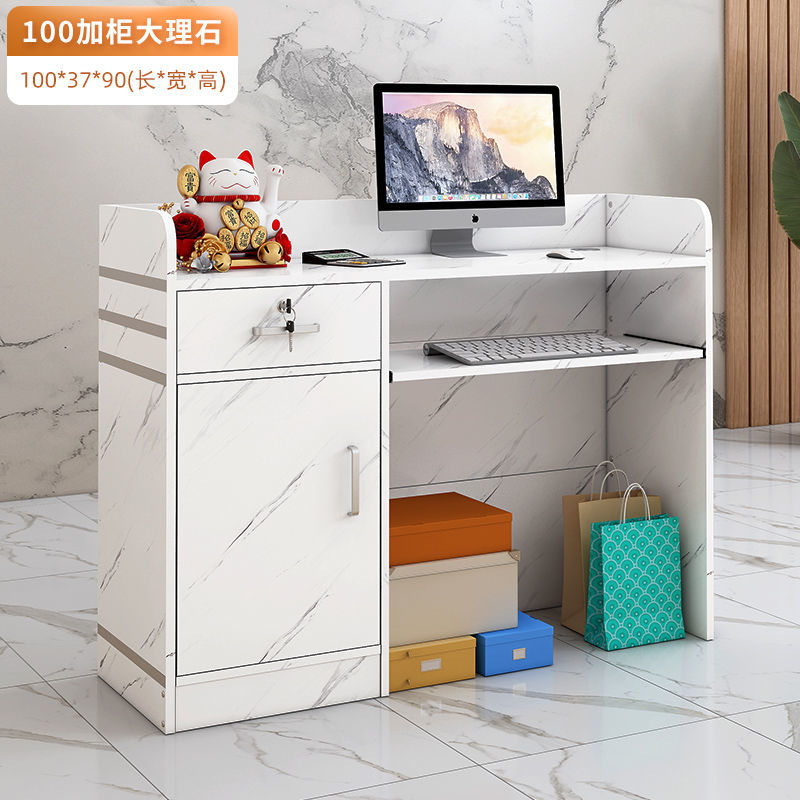 Small Cashier, Convenient Restaurant Corner Training Institution, Simple Desk, Dance Room, Wood Color Corner Front Desk