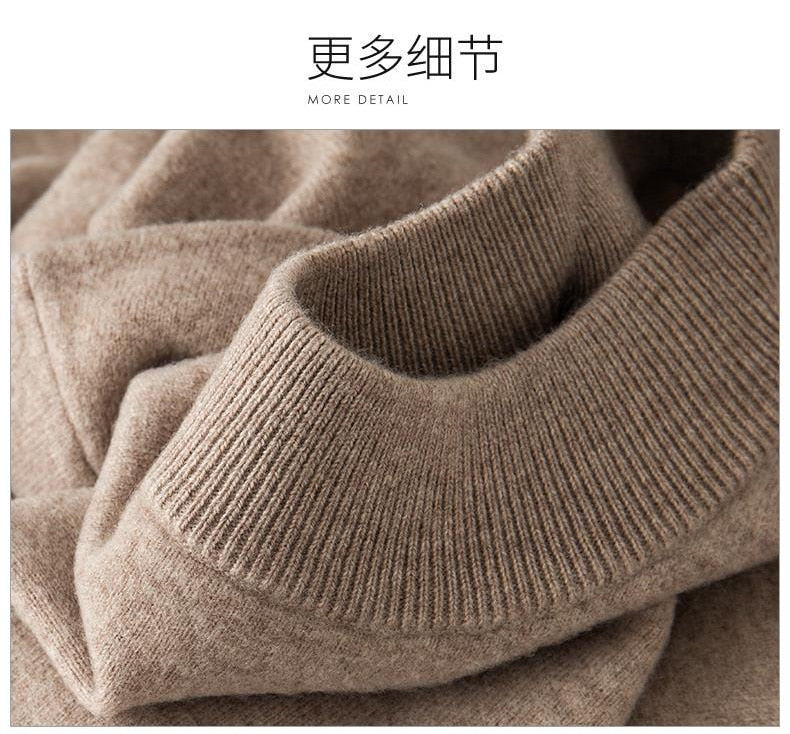 Men 100 Cashmere Sweater 2021 Men's Casual Winter Knit Warm Men Half Turtleneck Pullover Coat Outerwear Mens Sweaters And Pullo