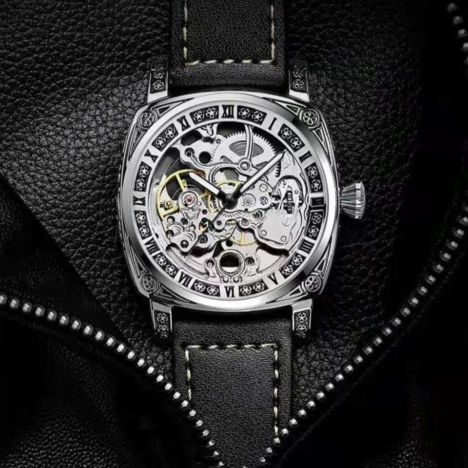 Authentic Brand Carved Watches Fully Automatic men watches Hollowed Fashion Mechanical Watches luxury MAN WATCH Reloj Hombre