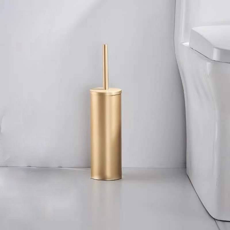 ELLEN Toilet Brush Holder Bathroom Cleaning Set Flooring Stand Black Bathroom Storage and Organization ML117