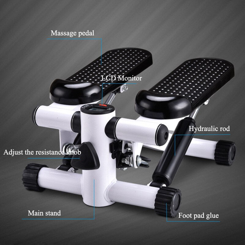 Mini Treadmill Stepper Pedal Quiet Hydraulic Stair Climbers Workout Sport Home Gym Fitness Equipment Adjustable Resistance