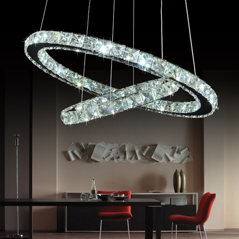 Nordic Led Chandelier Crystal Lustre Luxury Chandelier Living Room Decoration Luminaire Crystal Rings Hanging Lamp