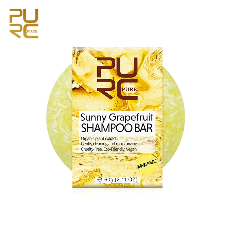 2019 New PURC 7 types Shampoo Soap gentle mild cleaning and promotes healthy Organic plant extract hair shampoo Bar