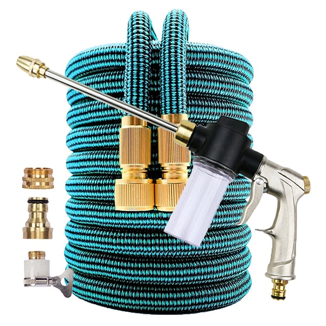 Retractable Hose Extensible Garden Hose Shrinks Flexibele Tuinslang Irrigation Computer Car Wash Water Pipe Spray Washing Foam