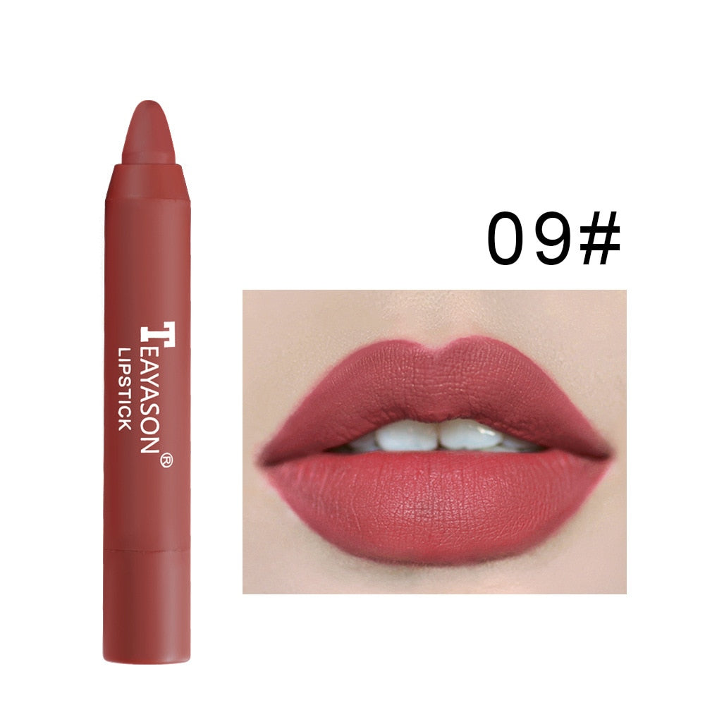 12 color velvet matte lipstick pen waterproof long-lasting sexy red lip stick stick cup makeup lip gloss pen cosmetics