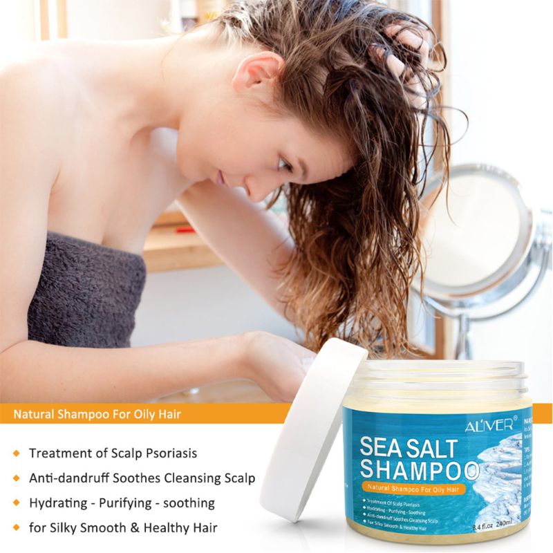 Natural Sea Salt Shampoo Hair Treatment Shampoo for Scalp Psoriasis Itching