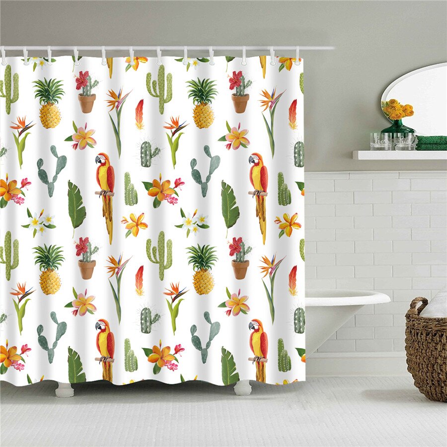 Flower Dandelion Red Rose Small Fresh Shower Curtains Bathroom Curtain Frabic Waterproof Polyester Bathroom Curtain with Hooks