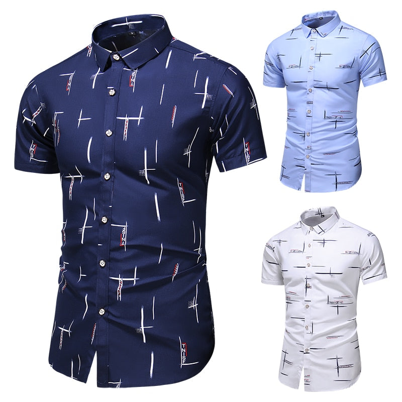 Fashion 9 Style Design Short Sleeve Casual Shirt Men's Print Beach Blouse 2022 Summer Clothing Plus Asian Size M-XXXL 4XL 5XL