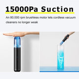 Baseus 15000Pa Car Vacuum Cleaner Wireless Mini Handheld Vacuum Cleaner w LED Light for Car Home Clean Portable Vaccum Cleaner