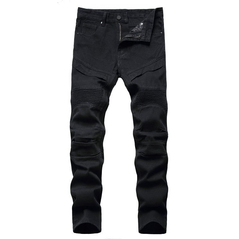 2021 New Fashion Mens Cotton Ripped Hole Jeans Casual Slim Skinny White Black Jeans Men Trousers Casual Male Hip hop Denim Pants