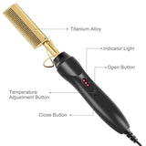 Multifunctional Electric Hair Comb Hair Straightener Hair Curler Comb Straightening Brush Hot Heating Comb Hair Straight Styler