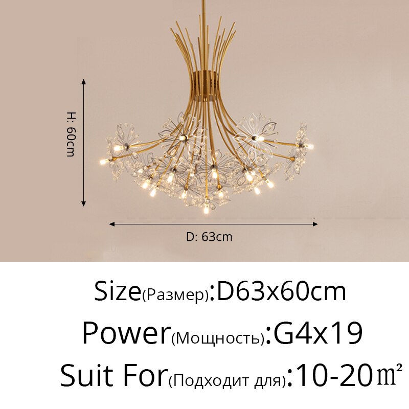 Dimmable Holding Flowers Deco Fixture Modern LED Chandeliers Lights Living Dining Room Bedroom Hall Hotel Lamps Indoor Lighting