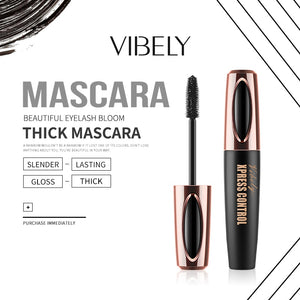 2021 New 4D Long Lasting Silk Fiber Mascara Waterproof Extension Black Thick And Lengthen Eyelash Cosmetics