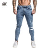 Gingtto Skinny Jeans Men Slim Fit Ripped Mens Jeans Big and Tall Stretch Blue Men Jeans for Men Distressed Elastic Waist zm49