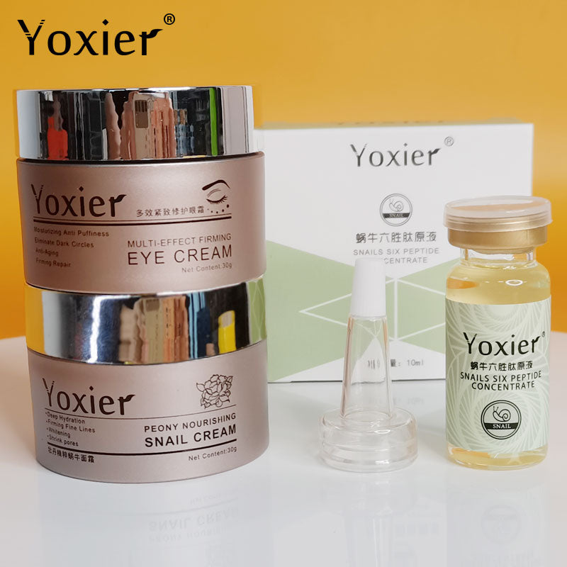 Yoxier Collagen  Eye Cream Face Cream Face Serum Anti-Aging Remove Eye Bag Lifting Firming Fine Lines Facial Skin Care Set