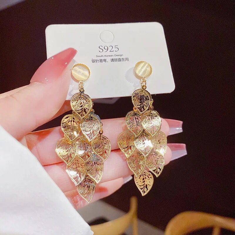 New Classic Crystal Earrings Ladies Exaggerated Long Earrings Tassels Rhinestone Earrings Fashion Ladies Korean Earrings Jewelry