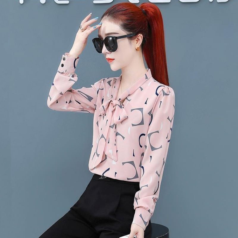 Chiffon Shirt New Annals Dress In 2022 Foreign Style Fashion Undies Women's Long Sleeve Top Spring And Autumn Blouse Gir