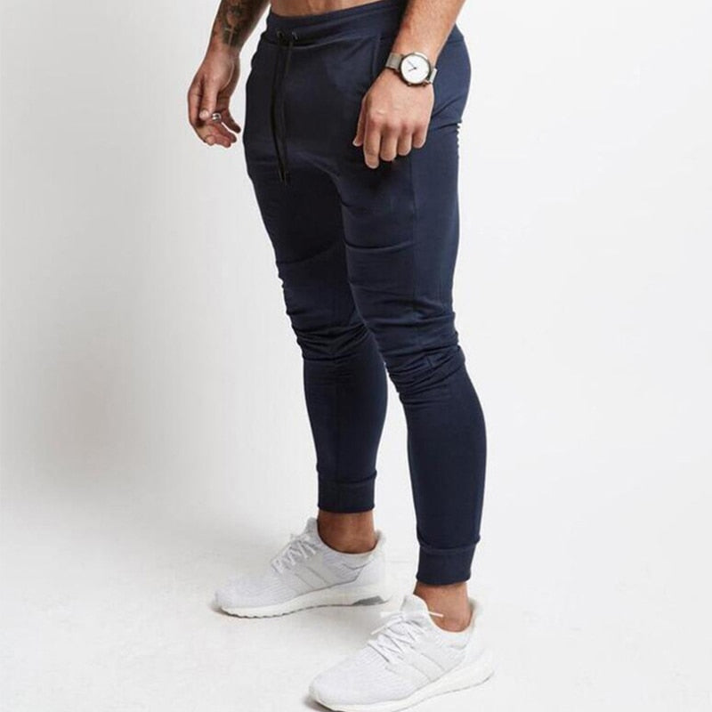 2019 Fashion Men Gyms Pants Joggers Fitness Casual Long Pants Men Workout Skinny Sweatpants Jogger Tracksuit Cotton Trousers