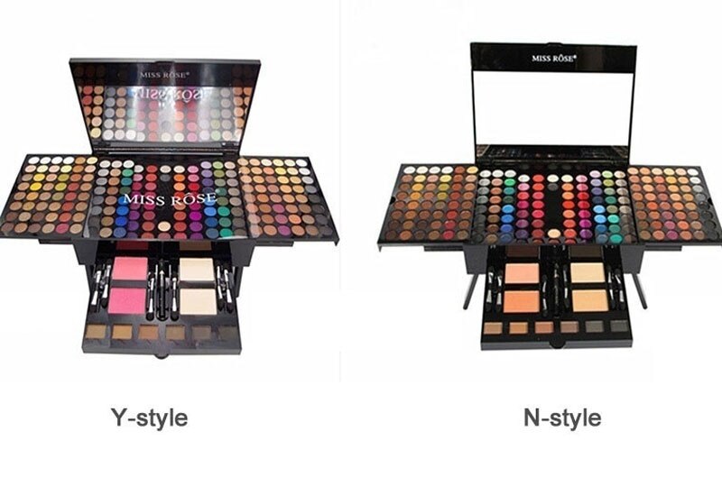 180 Colors Professional Eye Shadow Palette Case Makeup Set with Brush Mirror Shrink EyeShadow Cosmetic Makeup Case