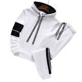 Men's Sweatshirt Sets Pullover+Trousers Tracksuit 2 Piece Pant Plain Streetwear Boy Hoodies Joggers Suit Male Clothing Promotion