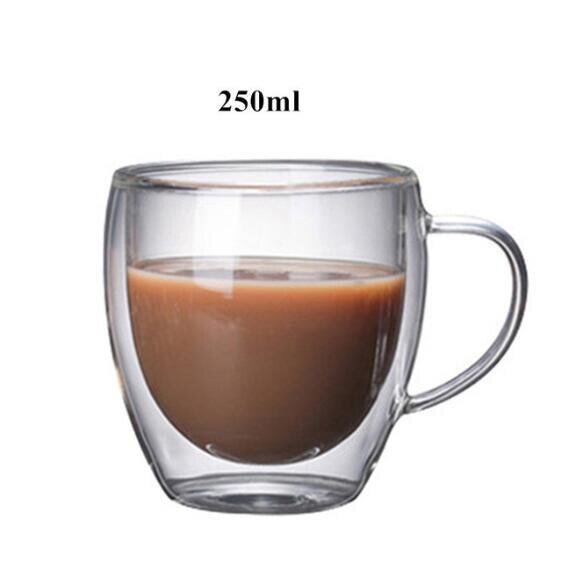 Transparent glasses Heat-resistant Double Glass Beer Handmade Milk Drinking Cup glass drinkware glass coffee cup