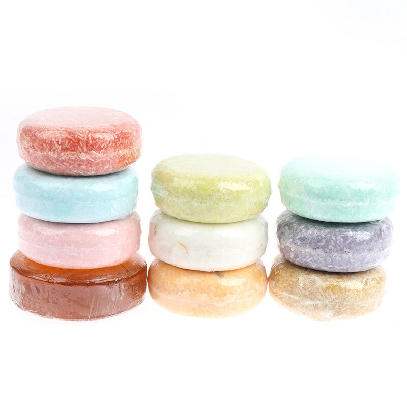 1PCS Fashion Handmade Hair Shampoo Soap Cold Processed Shampoo Bar 100% Pure Plant Hair Shampoos Hair Care