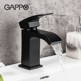 Gappo Black Faucet mixer bathroom torneiras Waterfall Basin Faucets bathroom cold hot water brass mixers single handle faucet